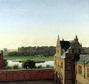 P.C. Skovgaard View from Frederiksborg Castle oil on canvas